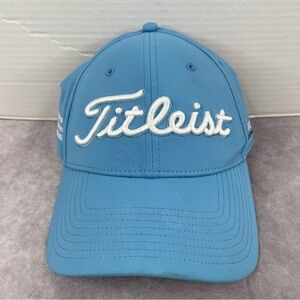 Titleist Golf Hat Cap Adult One Size Blue Script Logo Tour Performance